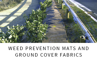 Weed prevention mats and ground cover fabrics