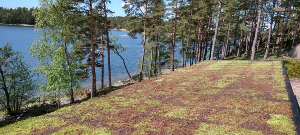 Siirtyminen referenssiin Nordic Green Roof® maksaruohoviherkatto Skåldössä sivustolla eg-trading.fi.